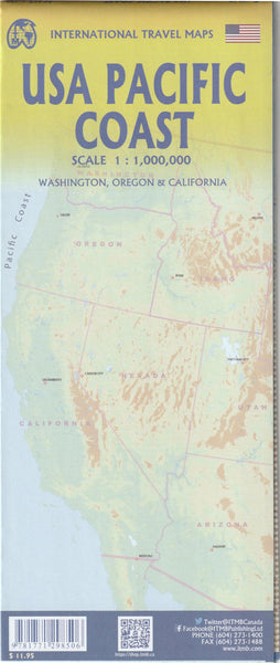 USA Pacific Coast Scale 1 : 1,000,000 [Map] Lan Joyce - Wide World Maps & MORE!