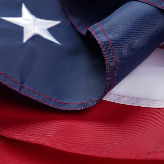 5'×3' Embroidered 210D Nylon United States Flag - Wide World Maps & MORE!