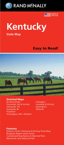 2022 Easy To Read! Folded Map: Kentucky State Map - Wide World Maps & MORE!