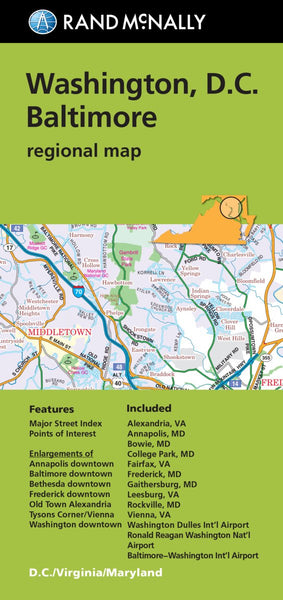 Rand McNally Folded Map: Washington, D.C. & Baltimore (Regional Map) - Wide World Maps & MORE! - Map - Rand McNally - Wide World Maps & MORE!
