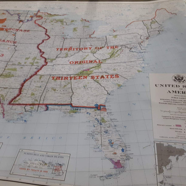 United States showing the extent of Public Land Surveys (1965) - Wide World Maps & MORE! - Book - Wide World Maps & MORE! - Wide World Maps & MORE!