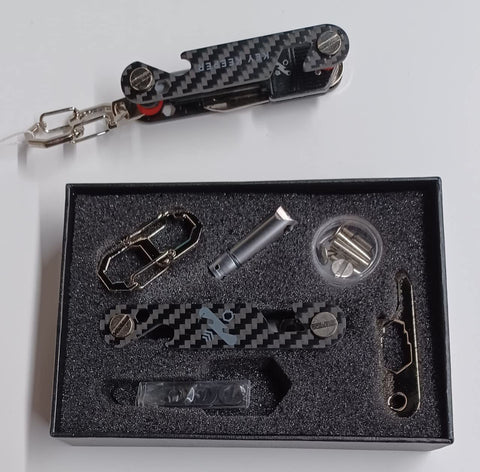 Gift Boxed Key Clip Caribiner - Black - Wide World Maps & MORE!