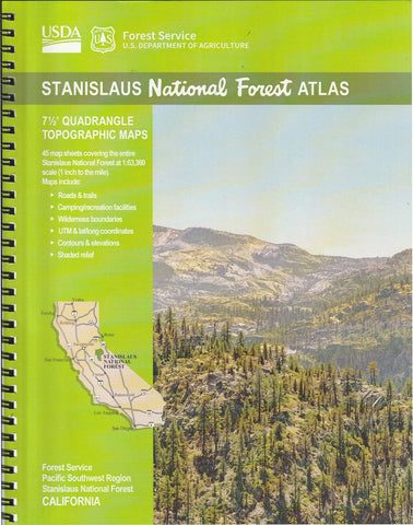 Stanislaus National Forest Atlas (7?' Quadrangle Topographic Maps) [Spiral-bound] National Forest Service - Wide World Maps & MORE!
