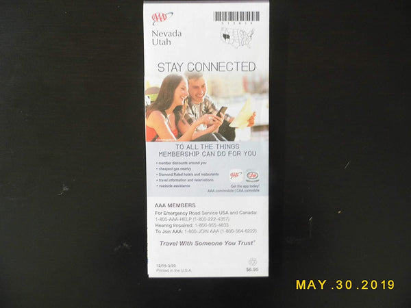 AAA Nevada Utah State Series Map - Wide World Maps & MORE!