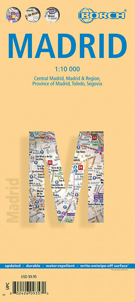 Madrid, Spain - Laminated Borch Map - Wide World Maps & MORE! - Office Product - Flagline - Wide World Maps & MORE!