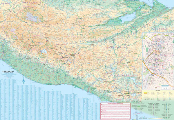 El Salvador 1 : 270 000 / South Guatemala - Wide World Maps & MORE!