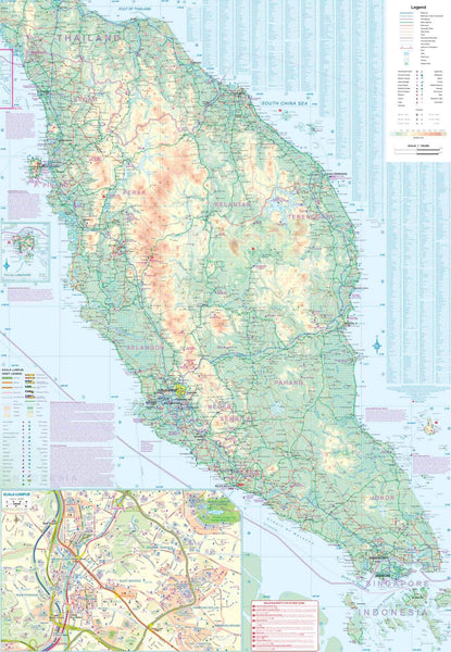 Singapore & Malay Peninsula Travel Reference Map 1:10,000/1:730,000 - Wide World Maps & MORE! - Map - ITMB Publishing, Ltd. - Wide World Maps & MORE!