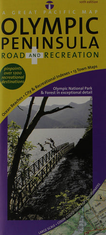 Olympic Peninsula/ Washington Coast, Road & Recreation Map, 10th Edition - Wide World Maps & MORE! - Map - Great Pacific Recreation & Travel Maps - Wide World Maps & MORE!