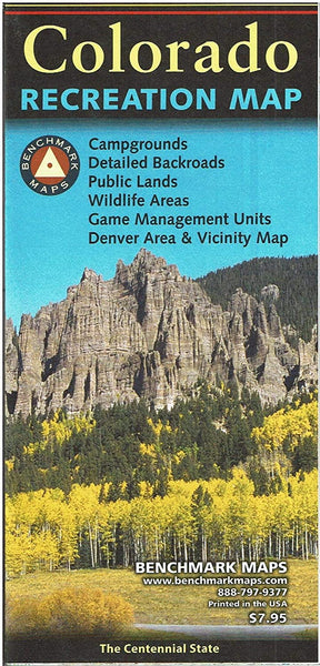 Colorado Recreation Map: The Centennial State - Wide World Maps & MORE! - Map - Benchmark Maps - Wide World Maps & MORE!
