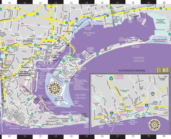 2019 Streetwise San Diego Map: Laminated City Center Map of San Diego, California (Michelin Streetwise Maps) - Wide World Maps & MORE!