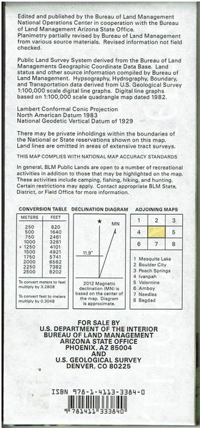 Davis Dam Surface Management Status 1:100,000-Scale Topographic Map (Arizona 60'×30' Quadrangle) - Wide World Maps & MORE! - Map - United States Department of the Interior - Wide World Maps & MORE!