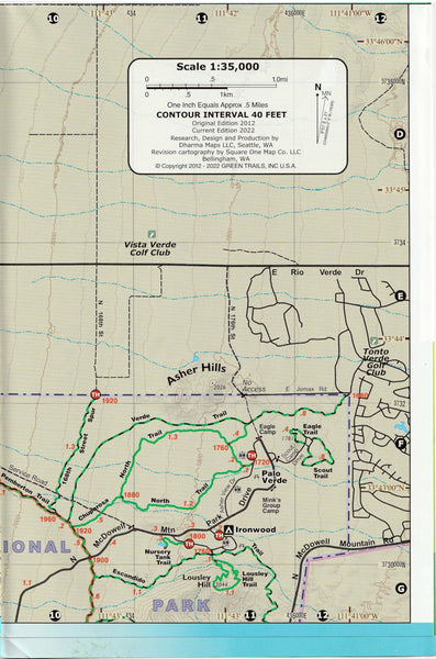 McDowell Mountains (McDowell Mountain Regional Park | McDowell Sonoran Preserve) [Map] Dharma Maps - Wide World Maps & MORE!