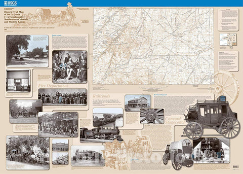Historic Pictoric Map : Historic Trail map of The La Junta one Degree x Two Degree Quadrangle, Southeastern Colorado and Western Kansas, two009 Cartography Wall Art : - Wide World Maps & MORE! - Home - Historic Pictoric - Wide World Maps & MORE!