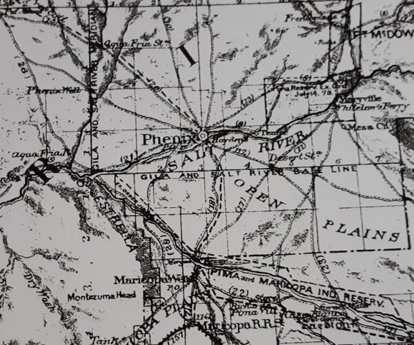 Official Map of the Territory of Arizona 1880 Enlarged Paper/Non-Laminated - Wide World Maps & MORE! - Map - Wide World Maps & MORE! - Wide World Maps & MORE!