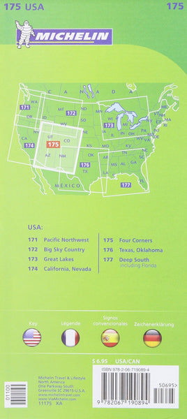 Michelin USA Four Corners Map 175 (Michelin Zoom USA Maps) - Wide World Maps & MORE! - Map - Michelin - Wide World Maps & MORE!