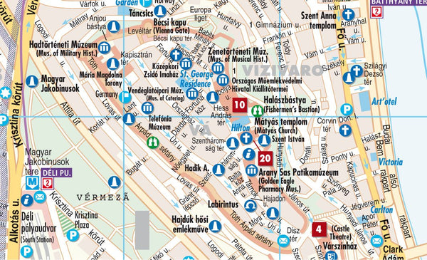 Laminated Budapest City Streets Map by Borch (English Edition) - Wide World Maps & MORE! - Book - Borch - Wide World Maps & MORE!