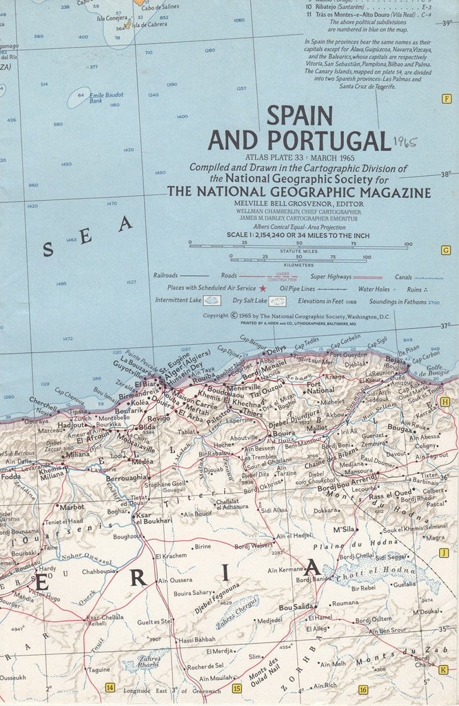 Spain and Portugal, National Geographic Map 1965 - Wide World Maps & MORE! - Book - Wide World Maps & MORE! - Wide World Maps & MORE!