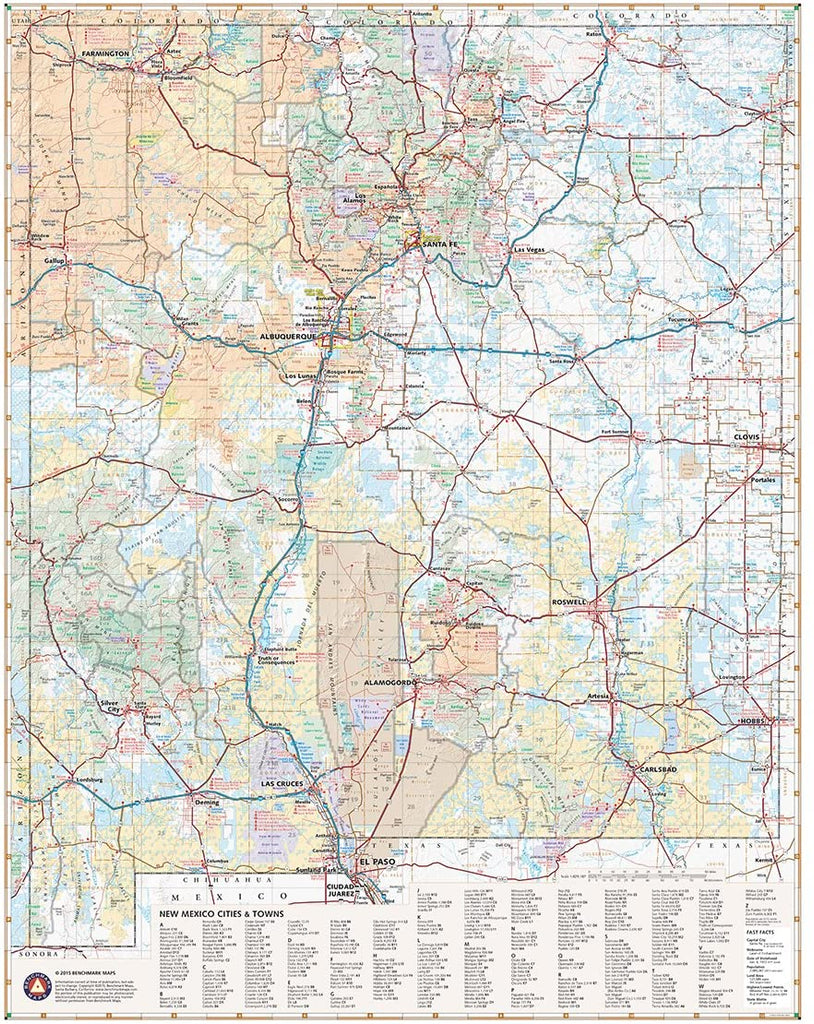 Benchmark 05-1 New Mexico - Wide World Maps & MORE!