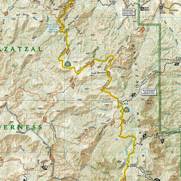 Mazatzal and Pine Mountain Wilderness Areas [Coconino, Prescott, and Tonto National Forests] (National Geographic Trails Illustrated Map 850) - Wide World Maps & MORE! - Map - National Geographic Maps - Wide World Maps & MORE!