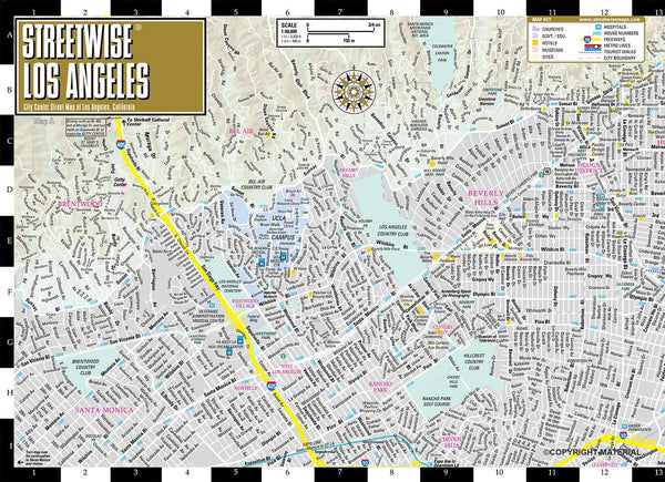 2018 Streetwise Los Angeles Map - Laminated City Center Street Map of Los Angeles, California (Michelin Streetwise Maps) - Wide World Maps & MORE!
