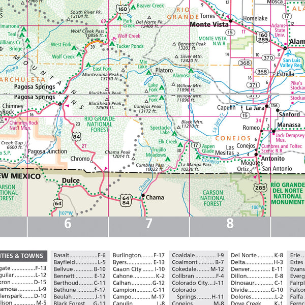 Easy To Fold! Colorado State Laminated Map - Wide World Maps & MORE!