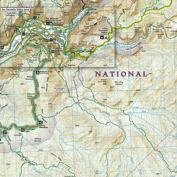 Yosemite National Park (National Geographic Trails Illustrated Map, 206) - Wide World Maps & MORE!