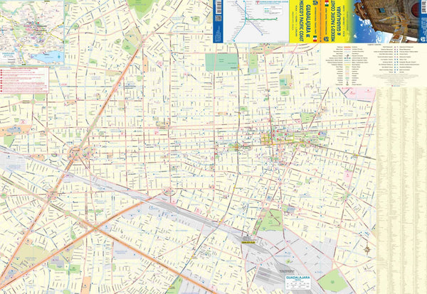 Mexico Pacific Coast and Guadalajara Travel Reference Map - Wide World Maps & MORE!