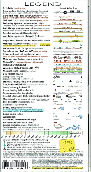 Classic Moab Trails Recreation Topo Map [Latitude 40°] - Wide World Maps & MORE! - Map - Latitude 40° - Wide World Maps & MORE!