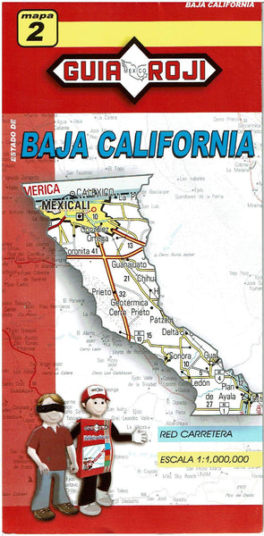 Estado de Baja California Red Carretera | Escala 1:1,000,000 - Wide World Maps & MORE! - Map - Guia Roji - Wide World Maps & MORE!
