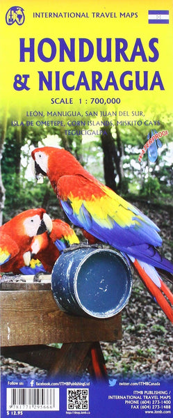 Nicaragua & Honduras Travel Reference Map (Waterproof) 1:700,000 - Wide World Maps & MORE!