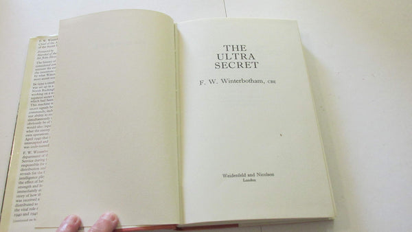 The Ultra Secret F. W. Winterbotham - Wide World Maps & MORE!