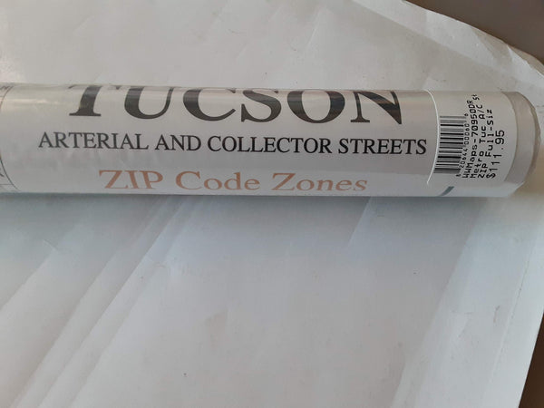 Metropolitan Tucson Arterial and Collector Streets ZIP Codes Full-Size Wall Map Dry Erase Ready-to-Hang - Wide World Maps & MORE! - Map - Wide World Maps & MORE! - Wide World Maps & MORE!