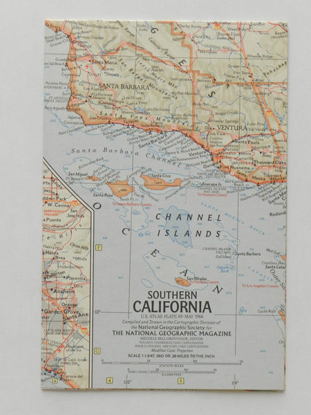 Southern California: U.S. Atlas Plate 69, National Geographic May 1966 Map - Wide World Maps & MORE! - Book - Wide World Maps & MORE! - Wide World Maps & MORE!