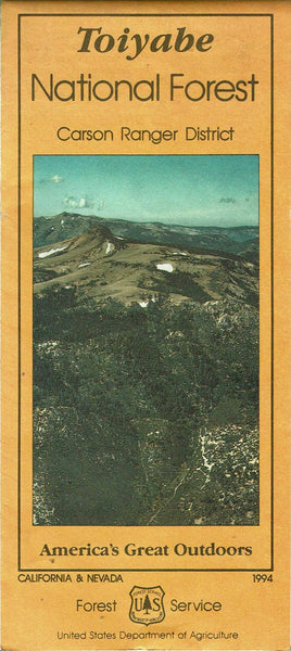 Toiyabe National Forest - Carson Ranger District - Wide World Maps & MORE! - Book - Wide World Maps & MORE! - Wide World Maps & MORE!