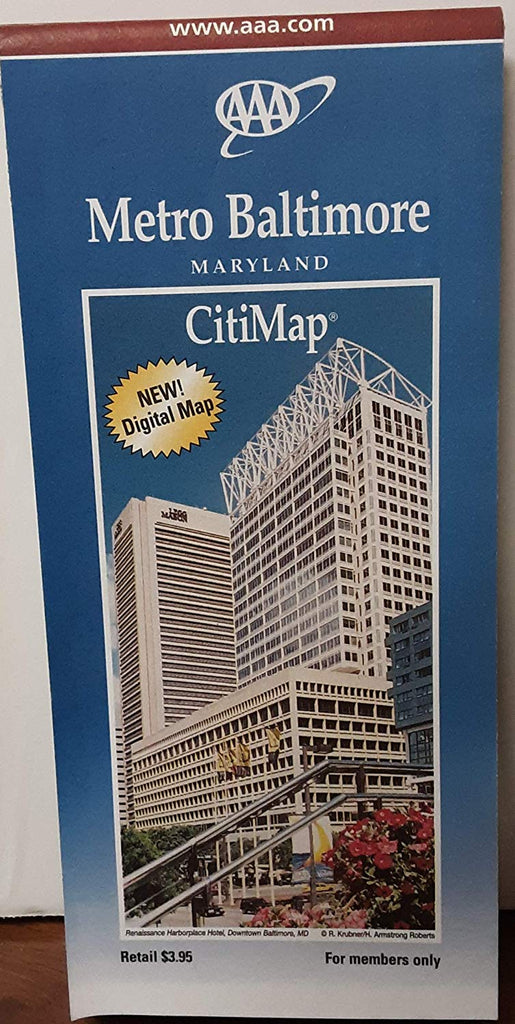 AAA Metro Baltimore Maryland Citimap - Wide World Maps & MORE! - Single Detail Page Misc - AAA - Wide World Maps & MORE!