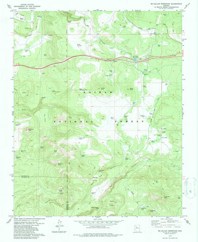 McLellan Reservoir, AZ 7.5' (7.5'×7.5' Topographic Quadrangle) - Wide World Maps & MORE! - Map - Wide World Maps & MORE! - Wide World Maps & MORE!