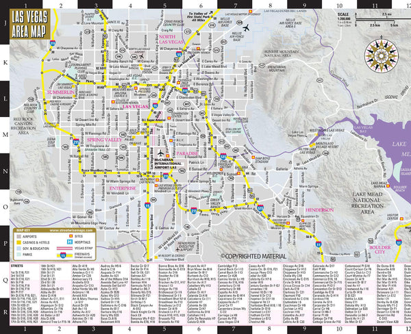 2019 Streetwise Las Vegas Map: Laminated City Center Map of Las Vegas, Nevada - Wide World Maps & MORE!