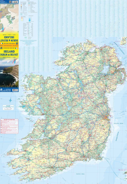 Ireland, with Dublin and Belfast, Travel Reference Map, Waterproof - Wide World Maps & MORE!