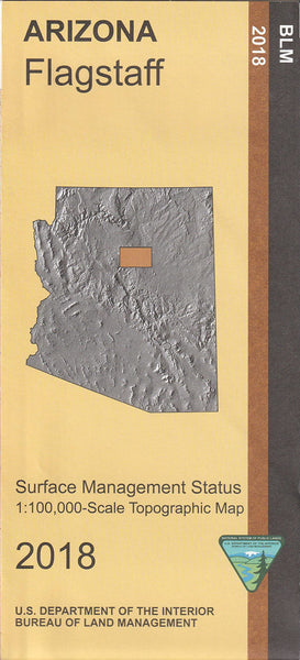 Flagstaff Surface Management Status 1:100,000-Scale Topographic Map (Arizona) - Wide World Maps & MORE!
