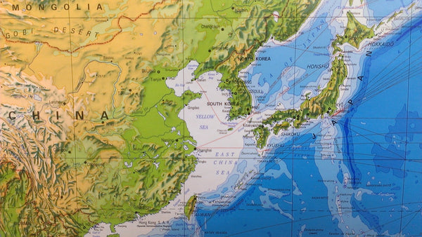 The World Physical Wall Map Dry Erase Laminated - Wide World Maps & MORE! - Map - United States Department of Defense - Wide World Maps & MORE!