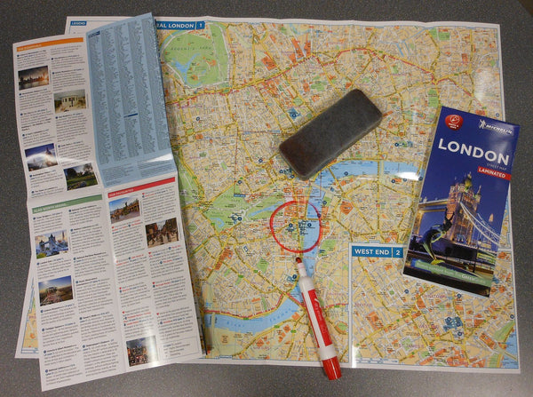Michelin London City Map - Laminated (Michelin Write & Wipe) - Wide World Maps & MORE! - Map - Michelin Travel & Lifestyle - Wide World Maps & MORE!