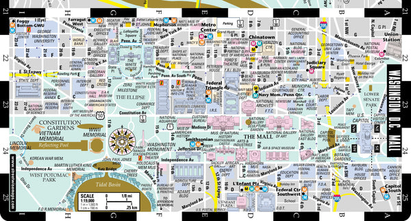 New Artwise Washington, DC, Laminated Museum Map (Streetwise Maps) - Wide World Maps & MORE! - Book - StreetWise - Wide World Maps & MORE!