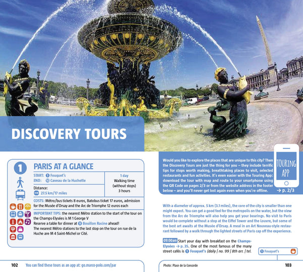 Paris Marco Polo Pocket Travel Guide - with pull out map - Wide World Maps & MORE!