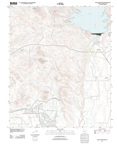 Baldy Mountain, Arizona 2011 (US Topo 7.5'×7.5' Topographic Quadrangle) - Wide World Maps & MORE!
