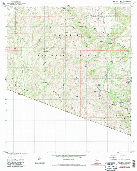 Bartlett MOUNTAIN, AZ (7.5'×7.5' Topographic Quadrangle) - Wide World Maps & MORE! - Map - Wide World Maps & MORE! - Wide World Maps & MORE!