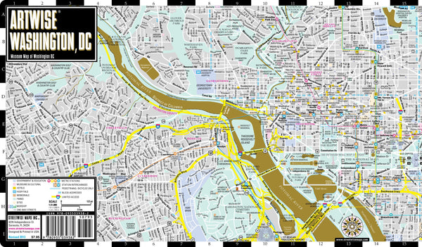 New Artwise Washington, DC, Laminated Museum Map (Streetwise Maps) - Wide World Maps & MORE! - Book - StreetWise - Wide World Maps & MORE!