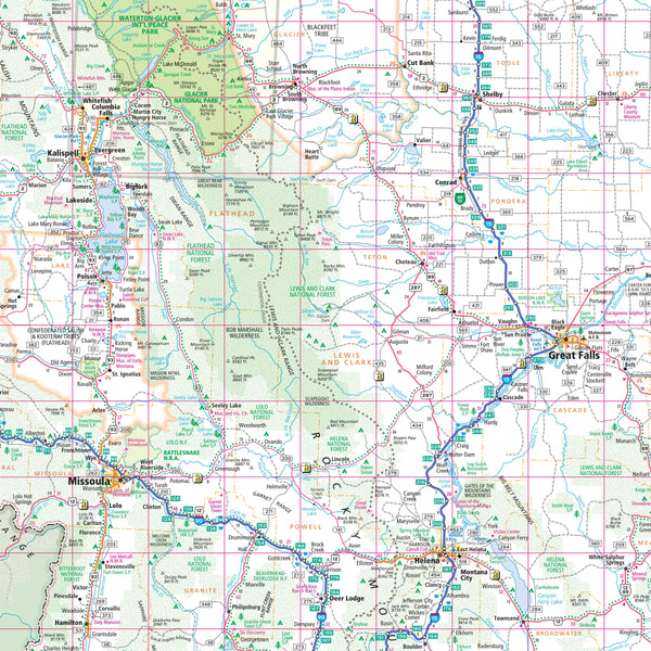 Easy To Read! Folded Map: Montana & Wyoming State Map - Wide World Maps & MORE!