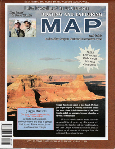 Lake Powell and Its 96 Canyons Boating ad Exploring Map with 36 Color Photos of What to See and Where to See It Paper/Non-Laminated [Map] Gay Ann Ward - Wide World Maps & MORE!