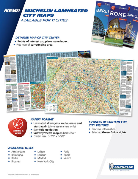 Michelin London City Map - Laminated (Michelin Write & Wipe) - Wide World Maps & MORE! - Map - Michelin Travel & Lifestyle - Wide World Maps & MORE!