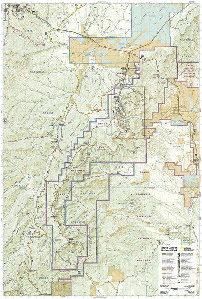 National Geographic TI00000219 Map of Bryce Canyon National Park - Utah - Wide World Maps & MORE!